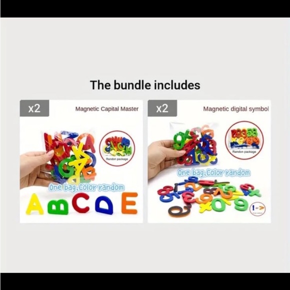 New! Magnetic Alphabet / Number Stickers: Educational Toys For Kids To Learn - Picture 1 of 7
